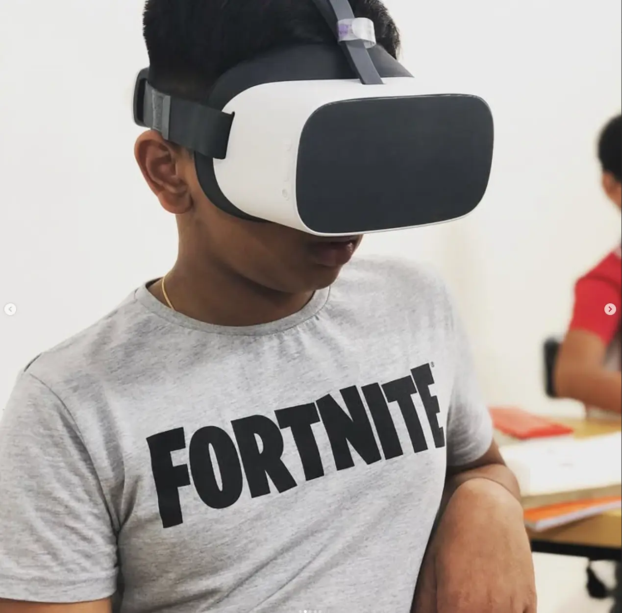 Class using VR headsets together